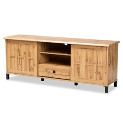 Baxton Studio Unna Modern and Contemporary Oak Brown Finished Wood 2-Door TV Stand
